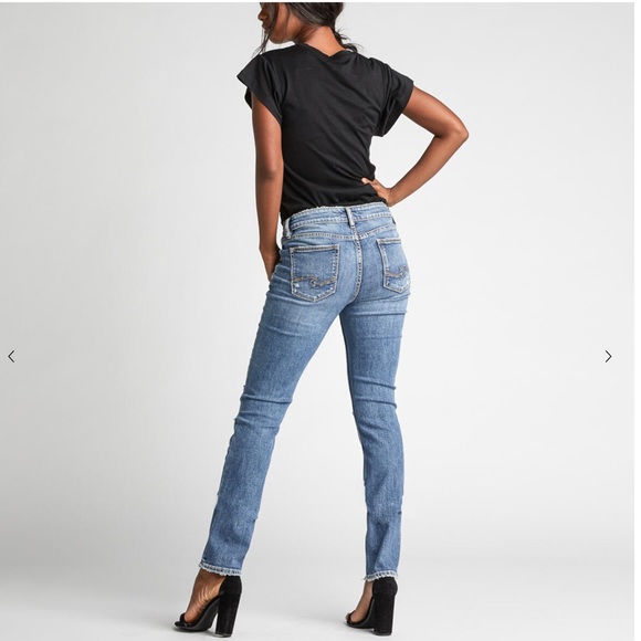 🆕SILVER JEANS CO.ELYSE STRAIGHT MID RISE CURVY (Sz 26/32) - Picture 4 of 13